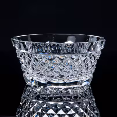 Ваза для конфет с рельефным декором, стекло, Западная Европа, 1970-1990 гг.