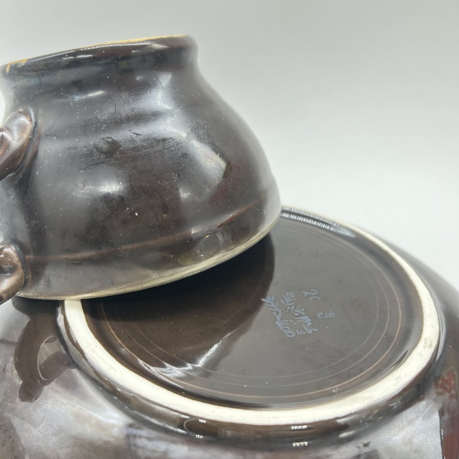 Чайная пара в монотонной расцветке, Конаковский фаянсовый завод им. М.И. Калинина (ЗиК Конаково)