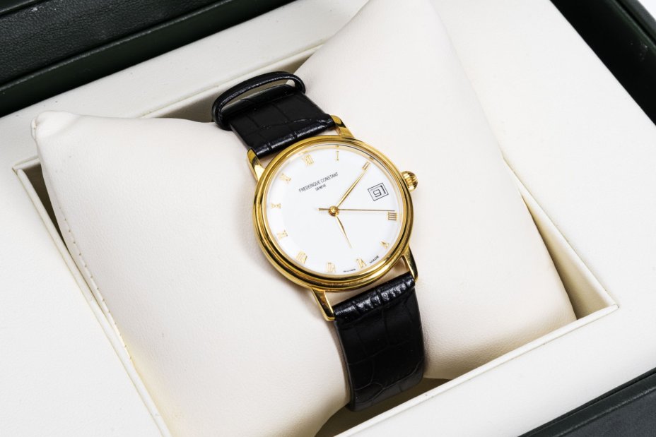 Часы наручные "Frederique Constant" , в оригинальной упаковке с документами, металл, механика, маятниковая система автоподзавода, Швейцария, 2003 г.