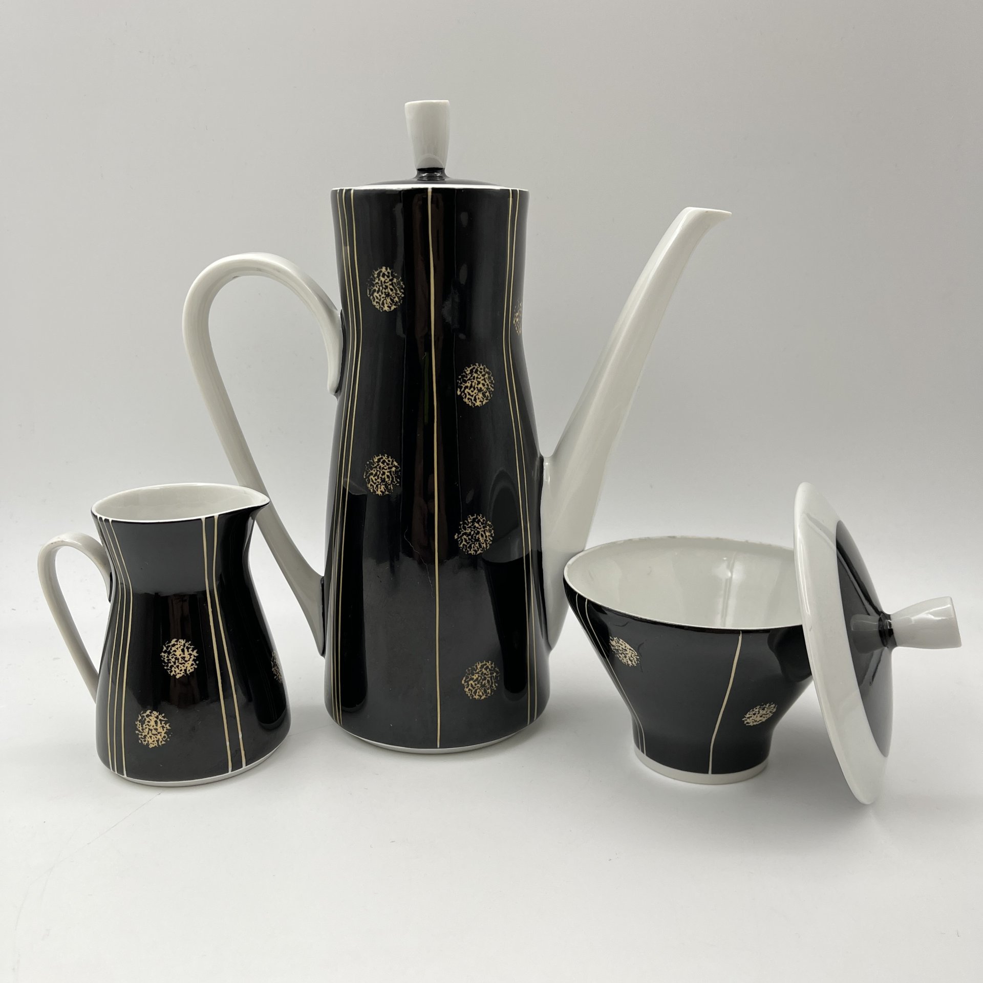 Сервиз кофейный c минималистичным декором на 6 персон (15 предметов)
