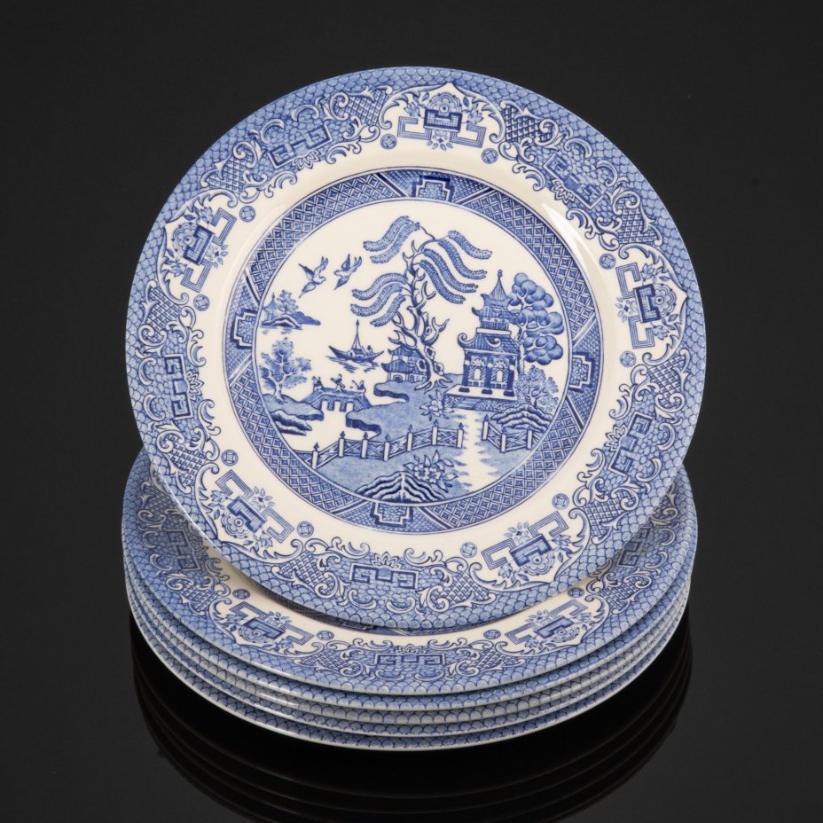 Набор тарелок "Blue Willow" на 6 персон, EIT (English Ironstone Tableware, Ltd.), фаянс, деколь