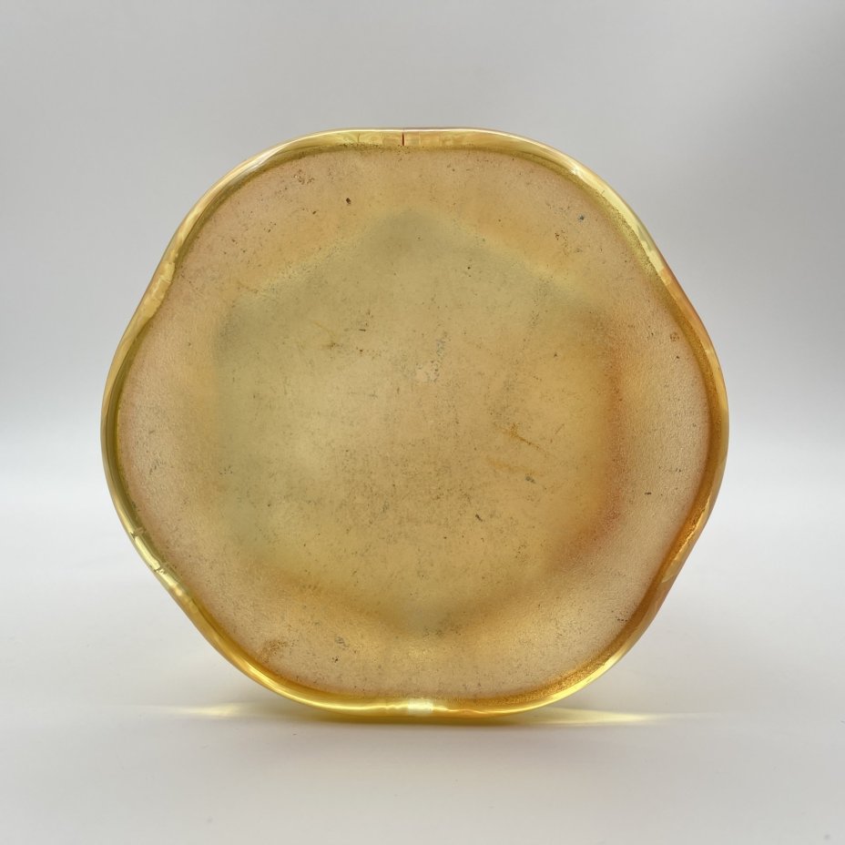 Ваза в желто-оранжевой гамме с фестончатым горлышком