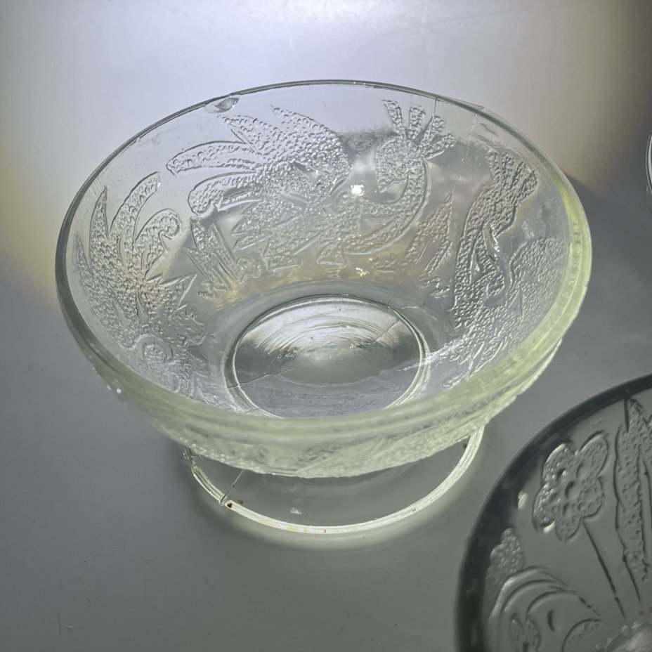 Набор из 3 креманок с растительным и зооморфным декором