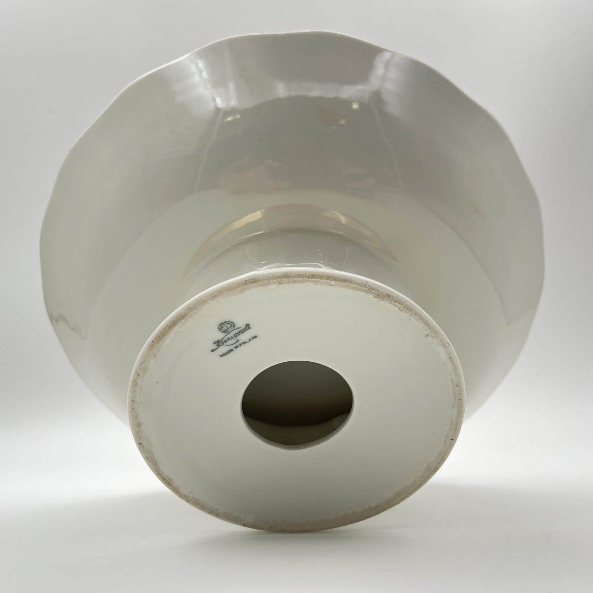 Фруктовница с рельефным декором, фарфор, золочение, Koenigszelt, Польша, 1945-1954 гг.