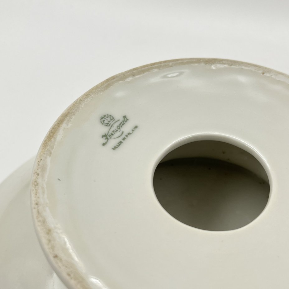 Фруктовница с рельефным декором, фарфор, золочение, Koenigszelt, Польша, 1945-1954 гг.