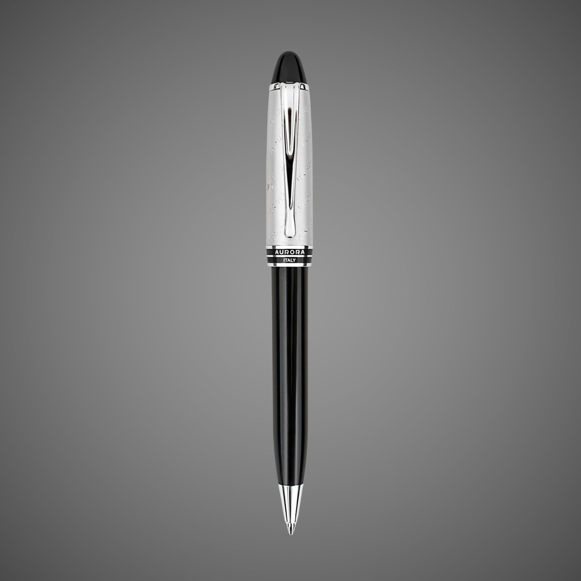 Шариковая ручка Aurora Ipsilon Gabriele D'Annunzio Black CT, в подарочной коробке, Лаки и смолы: смола, сталь, хром