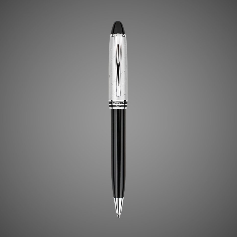 Шариковая ручка Aurora Ipsilon Gabriele D'Annunzio Black CT, в подарочной коробке, Лаки и смолы: смола, сталь, хром