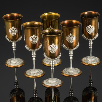 Набор бокалов с изображением герба на 6 персон