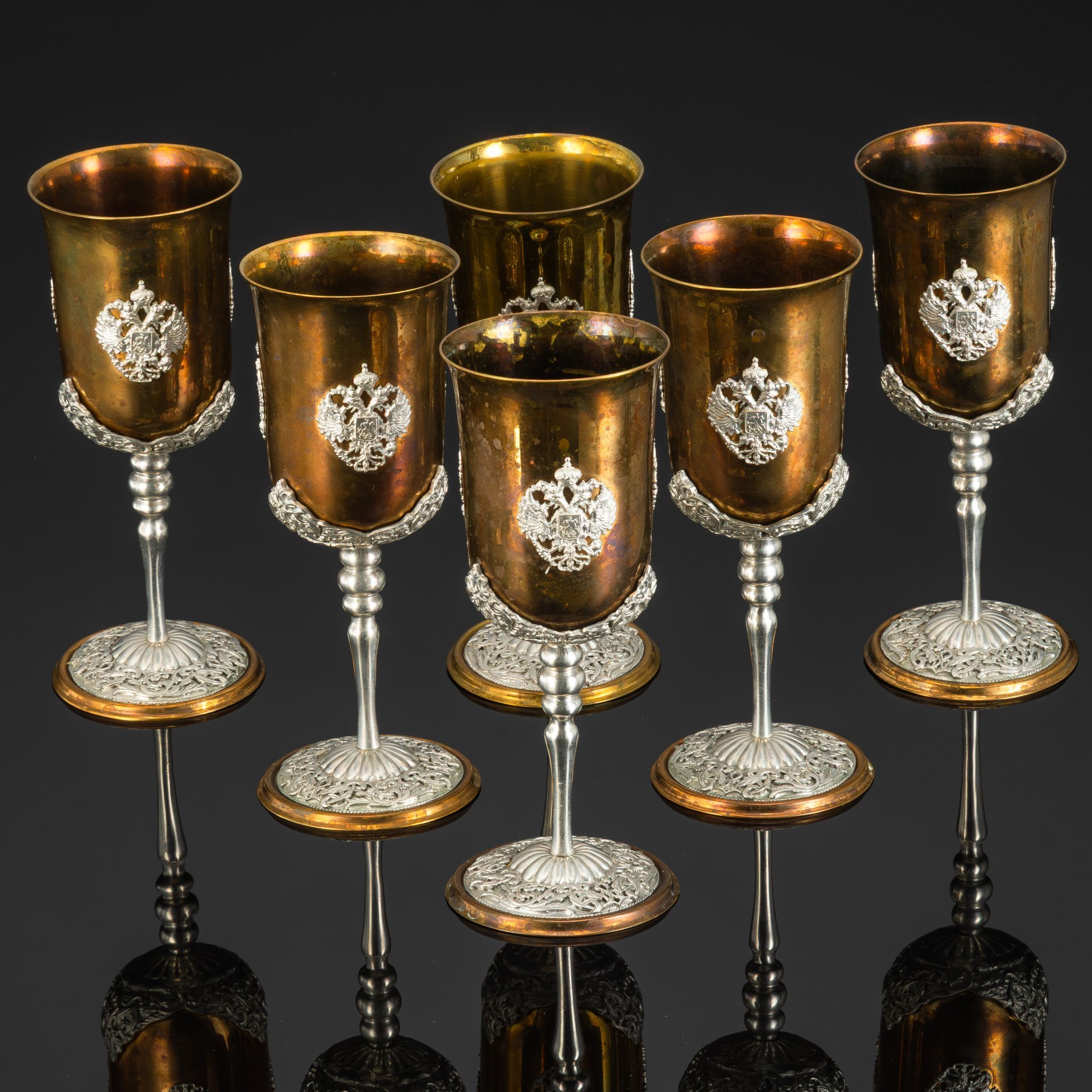 Набор бокалов с изображением герба на 6 персон