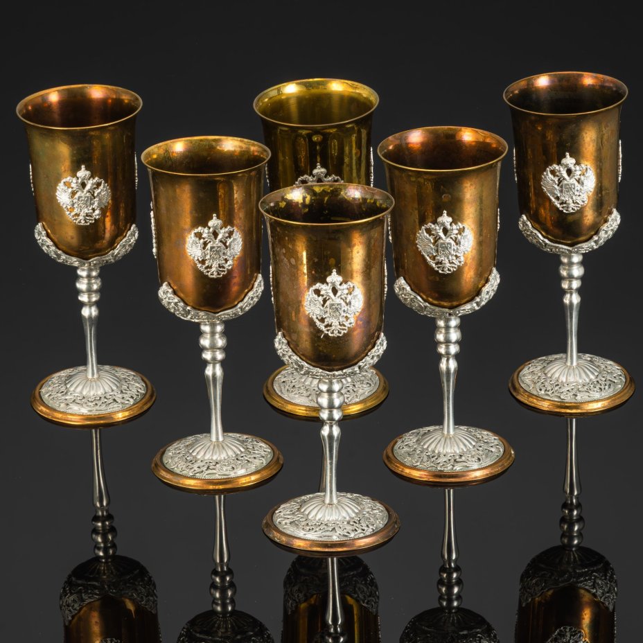 Набор бокалов с изображением герба на 6 персон