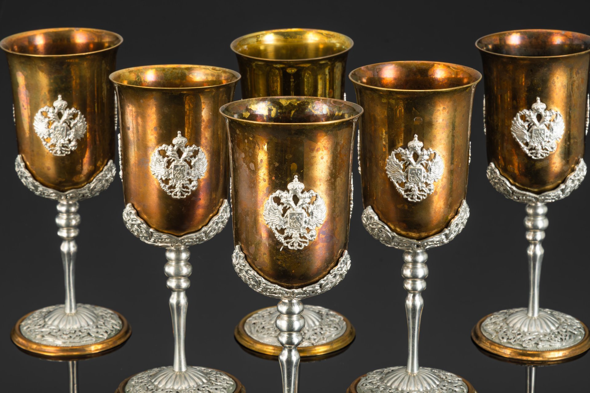 Набор бокалов с изображением герба на 6 персон