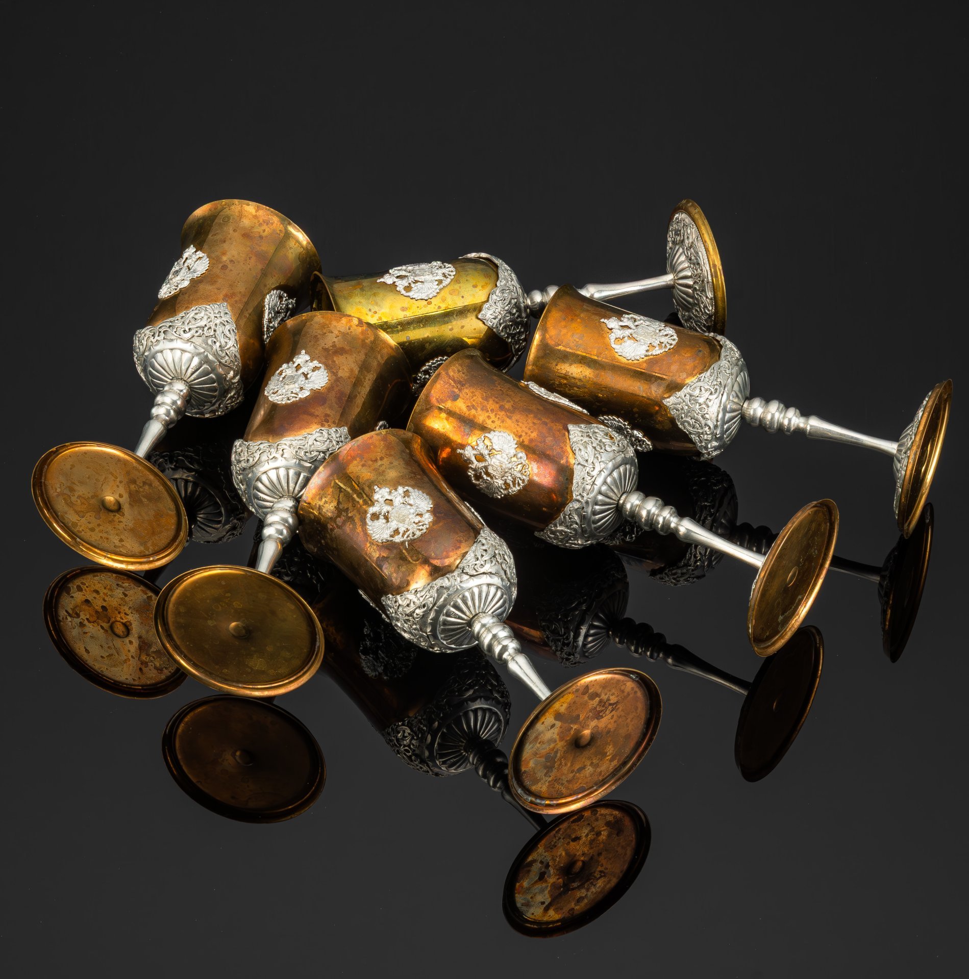 Набор бокалов с изображением герба на 6 персон