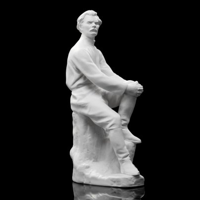 Статуэтка "Максим Горький", автор В.Г. Стамов, бисквит, Ленинградский фарфоровый завод (ЛФЗ), СССР, 1950-1960 гг., Ленинградский фарфоровый завод (ЛФЗ)