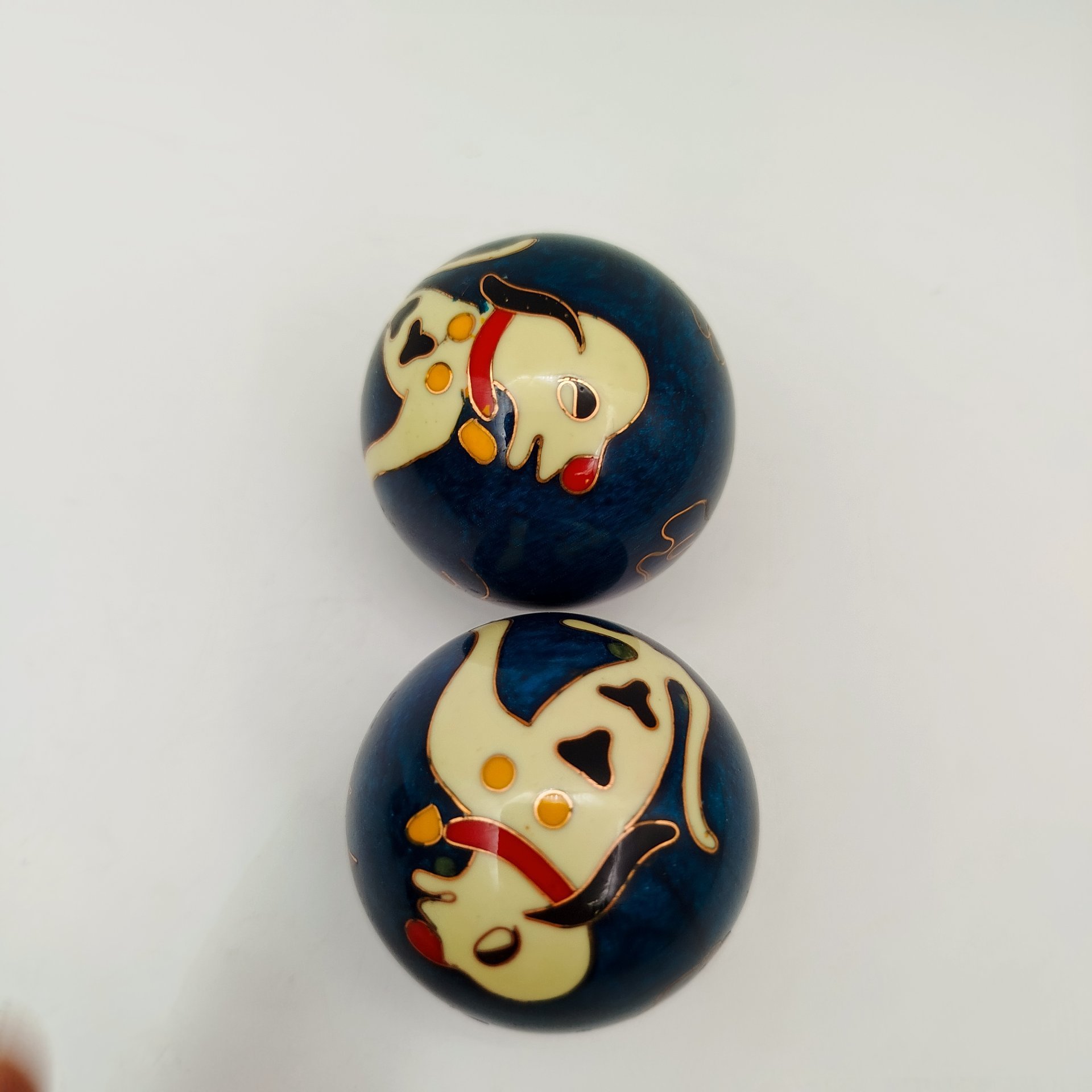 Шары звенящие для медитации, массажа Баодин (Баодинг), металл, картон, текстиль, Китай, 1980-2000 гг.