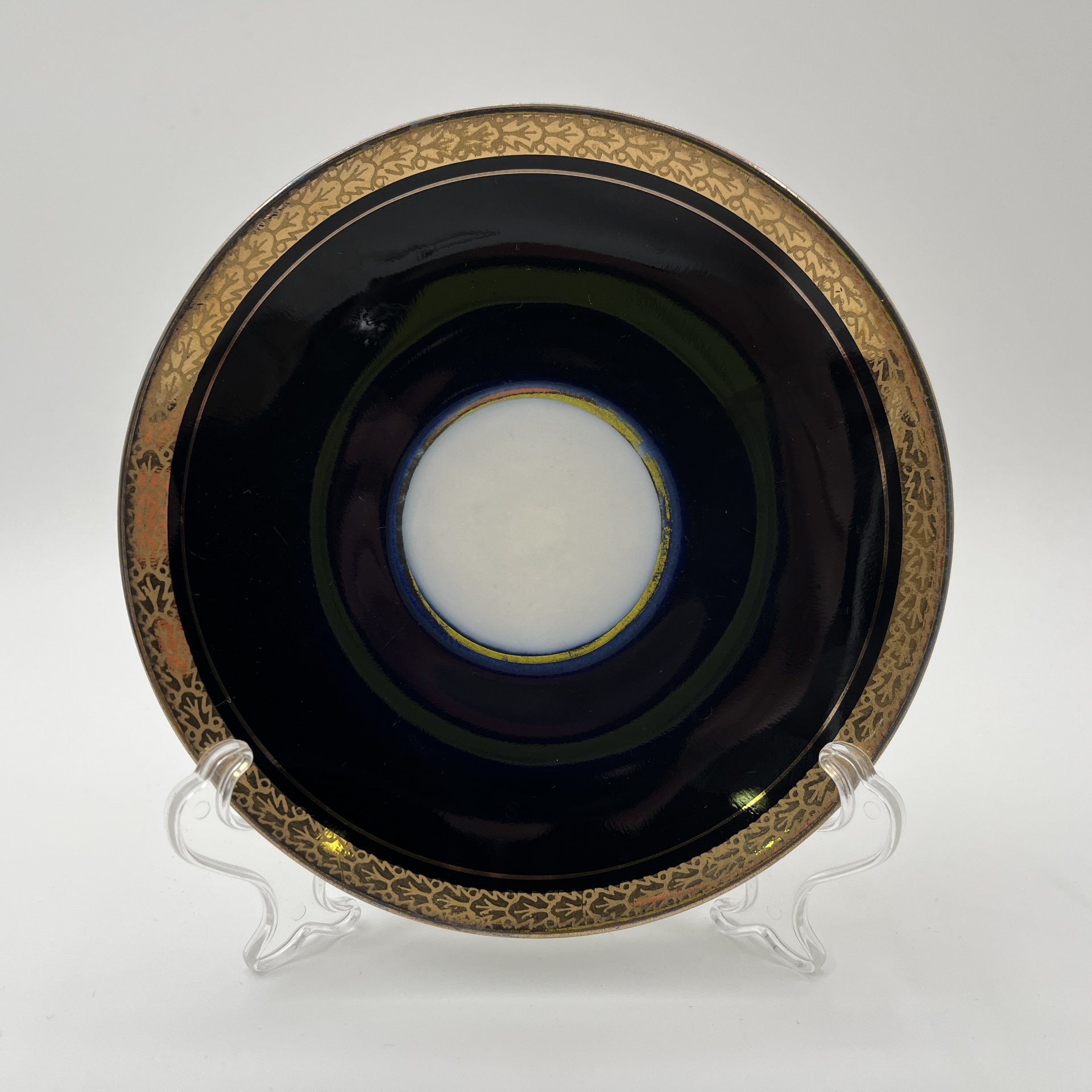 Пара чайная (в подборе), фарфор, крытье кобальтом, золочение, Ленинградский фарфоровый завод (ЛФЗ), СССР, 1970-1990 гг.