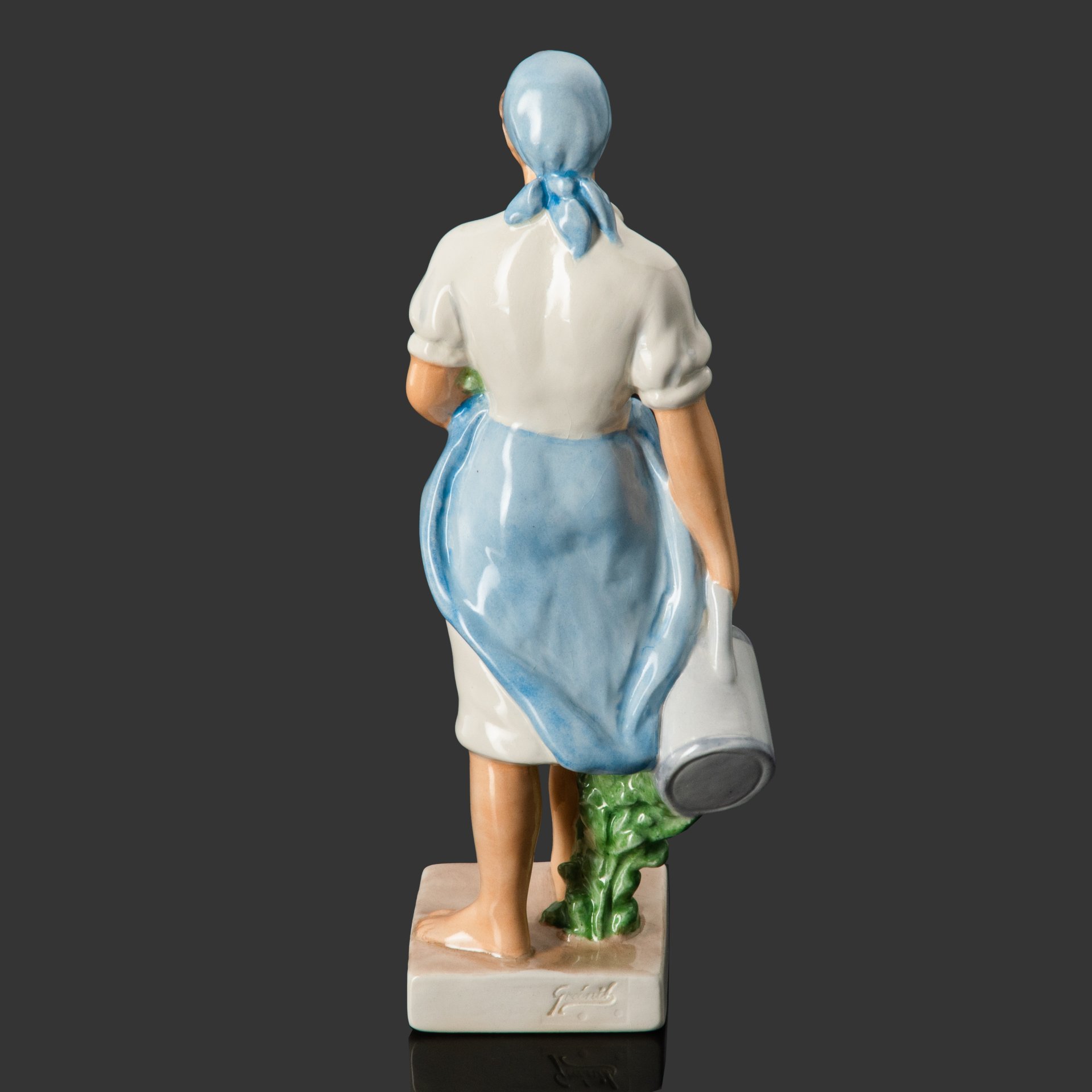 Статуэтка " Цветочница", Granih, фаянс, роспись, Западная Европа, 1950-1980 гг.