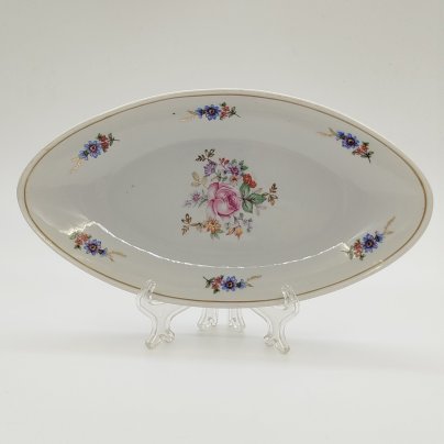 Блюдо (селёдочница) с цветочным декором