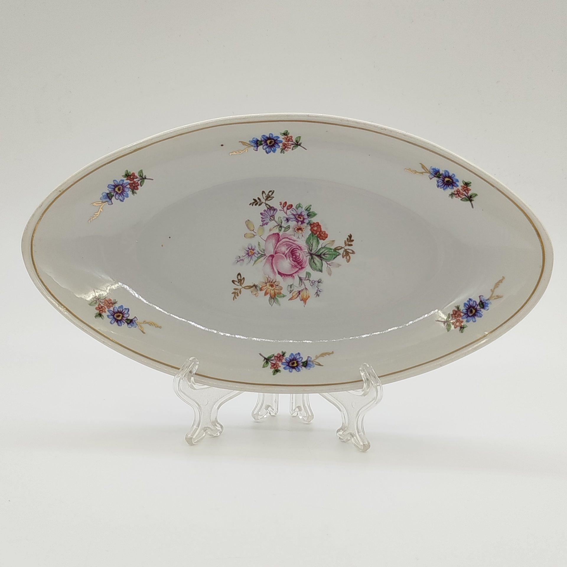 Блюдо (селёдочница) с цветочным декором