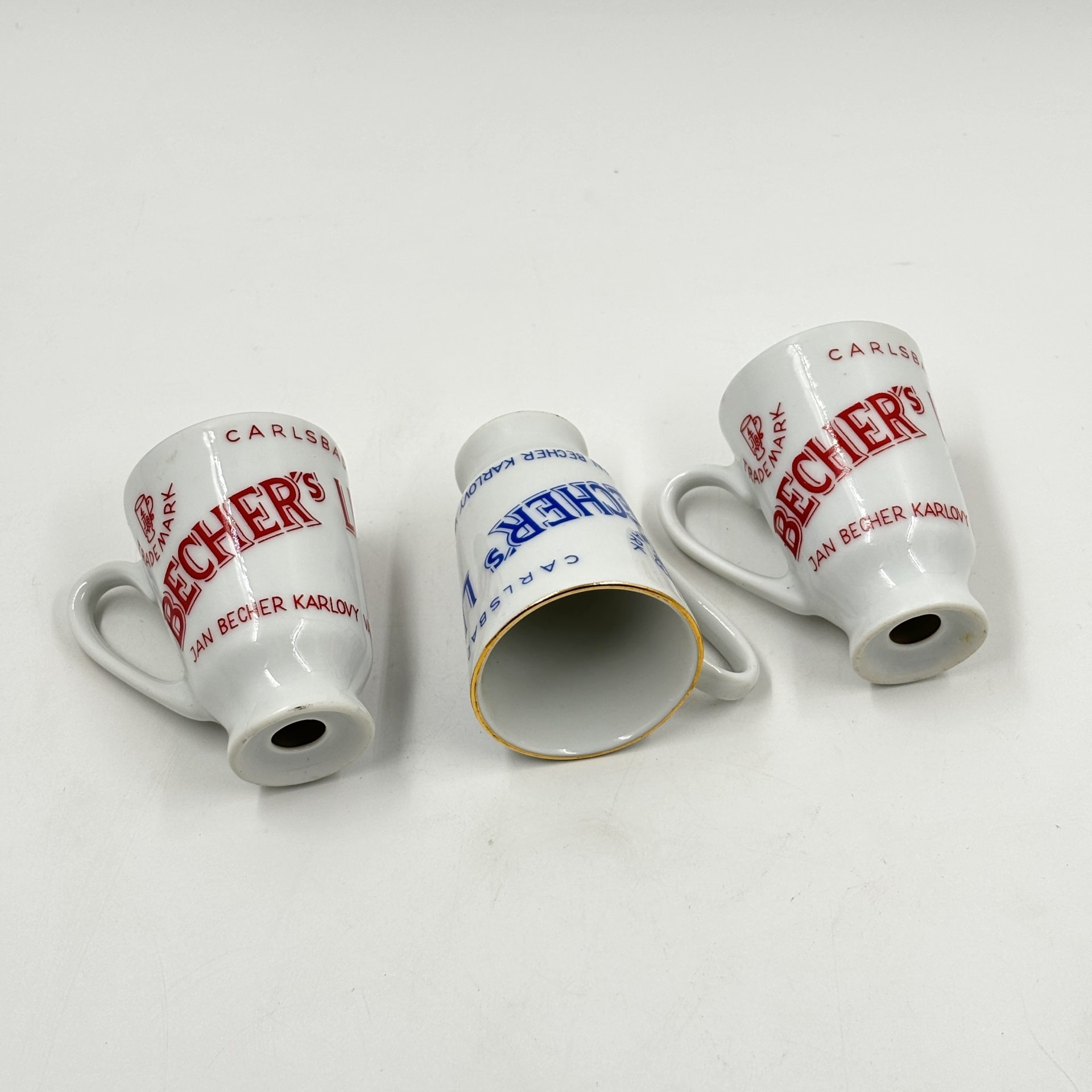 Набор из 3 ликерных рюмок с ручками "Becher's Liqueur"