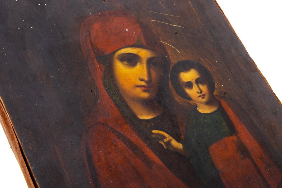 Икона "Казанская Божья Матерь" , дерево, масло, Российская Империя, 1850-1900 гг.