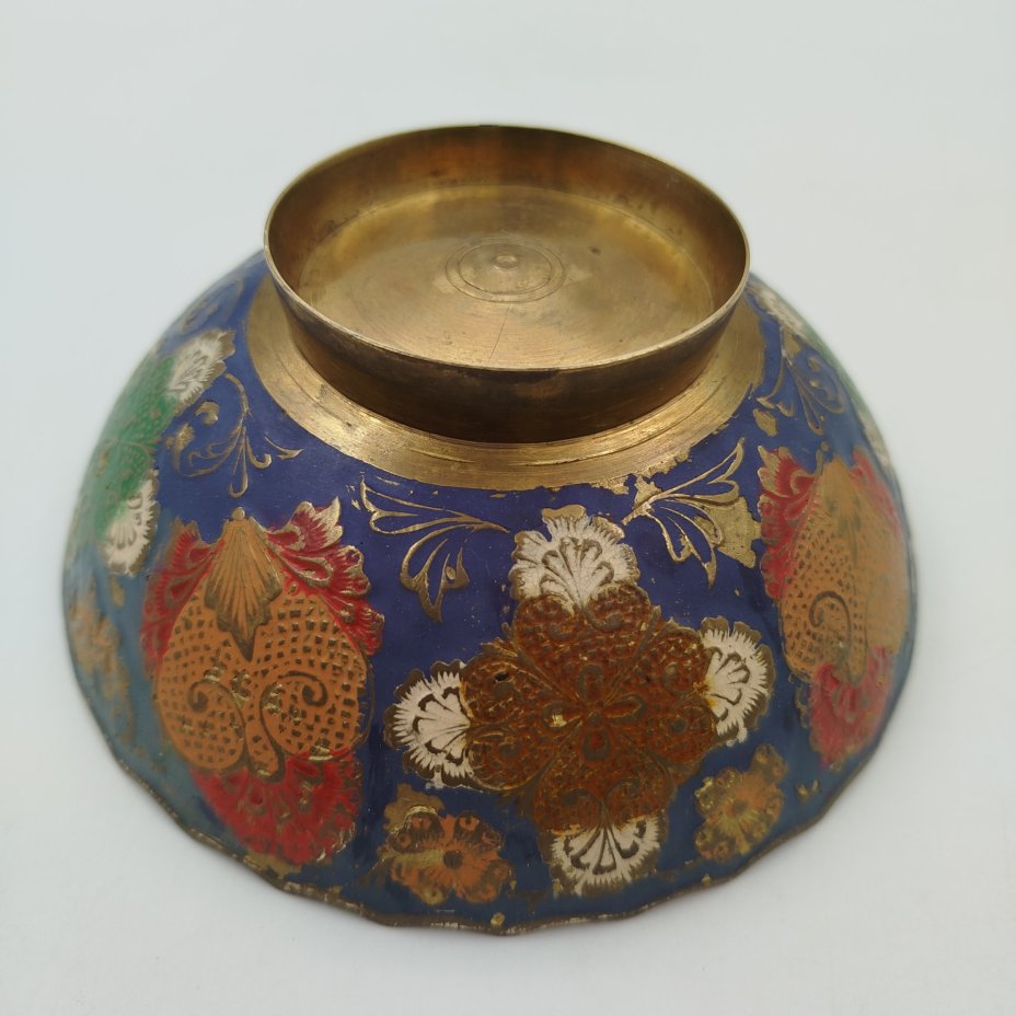 Ваза (конфетница), выполненная в восточном стиле, латунь, эмали, Индия, 1970-1990 гг.