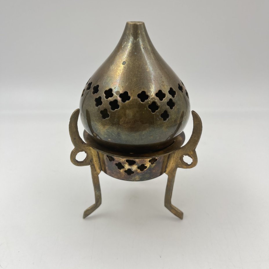 Ароматница для благовоний на трех ножках, латунь, Индия, 1970-1990 гг.