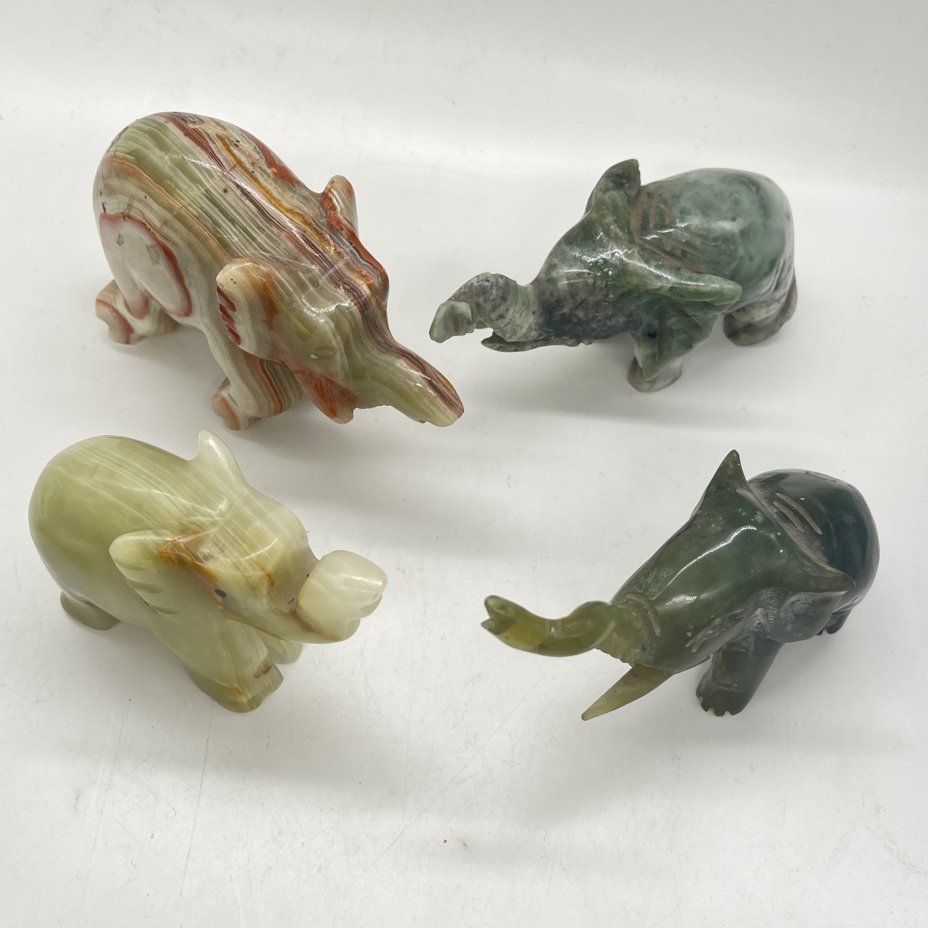 Набор из 4 статуэток слонов (подбор)