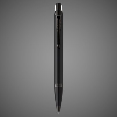 Шариковая ручка Parker IM Achromatic, Black BT, стержень: M, цвет чернил: blue, в подарочной упаковке., Лаки и смолы: лак, латунь