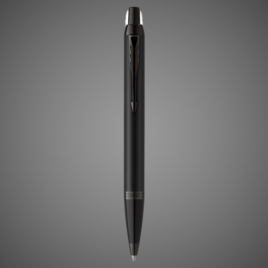 Шариковая ручка Parker IM Achromatic, Black BT, стержень: M, цвет чернил: blue, в подарочной упаковке., Лаки и смолы: лак, латунь