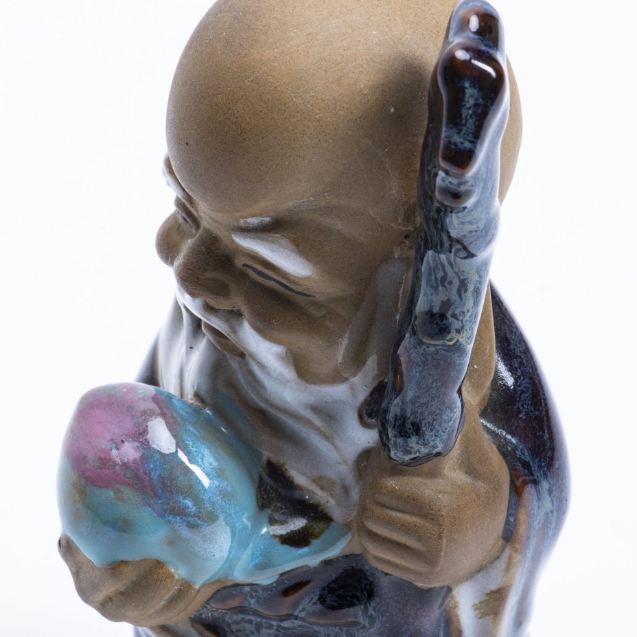 Статуэтка "Шоу-син" (Бог долголетия), керамика, глазурь, Китай, 1990-2000 гг.