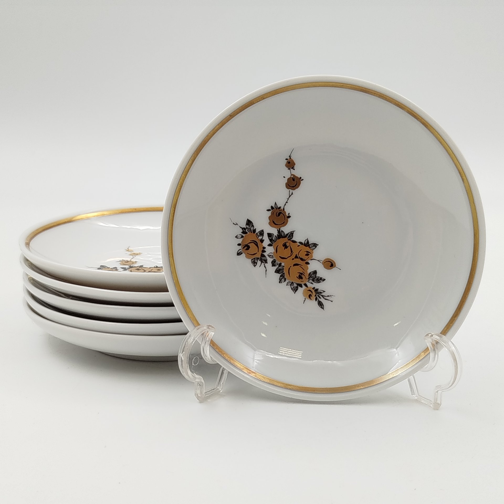 Набор из 6 розеток, украшенных цветочным декором