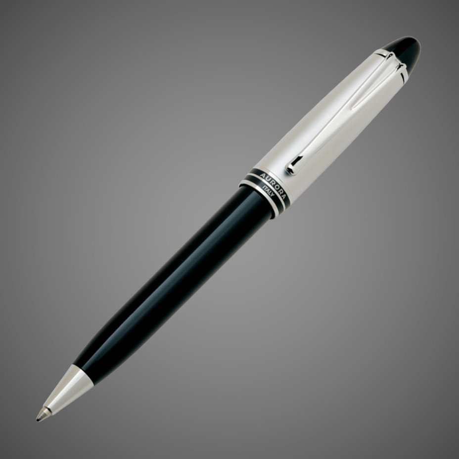 Шариковая ручка Aurora Ipsilon Metal Black Chrome CT, в подарочной коробке, Лаки и смолы: лак, смола, хром
