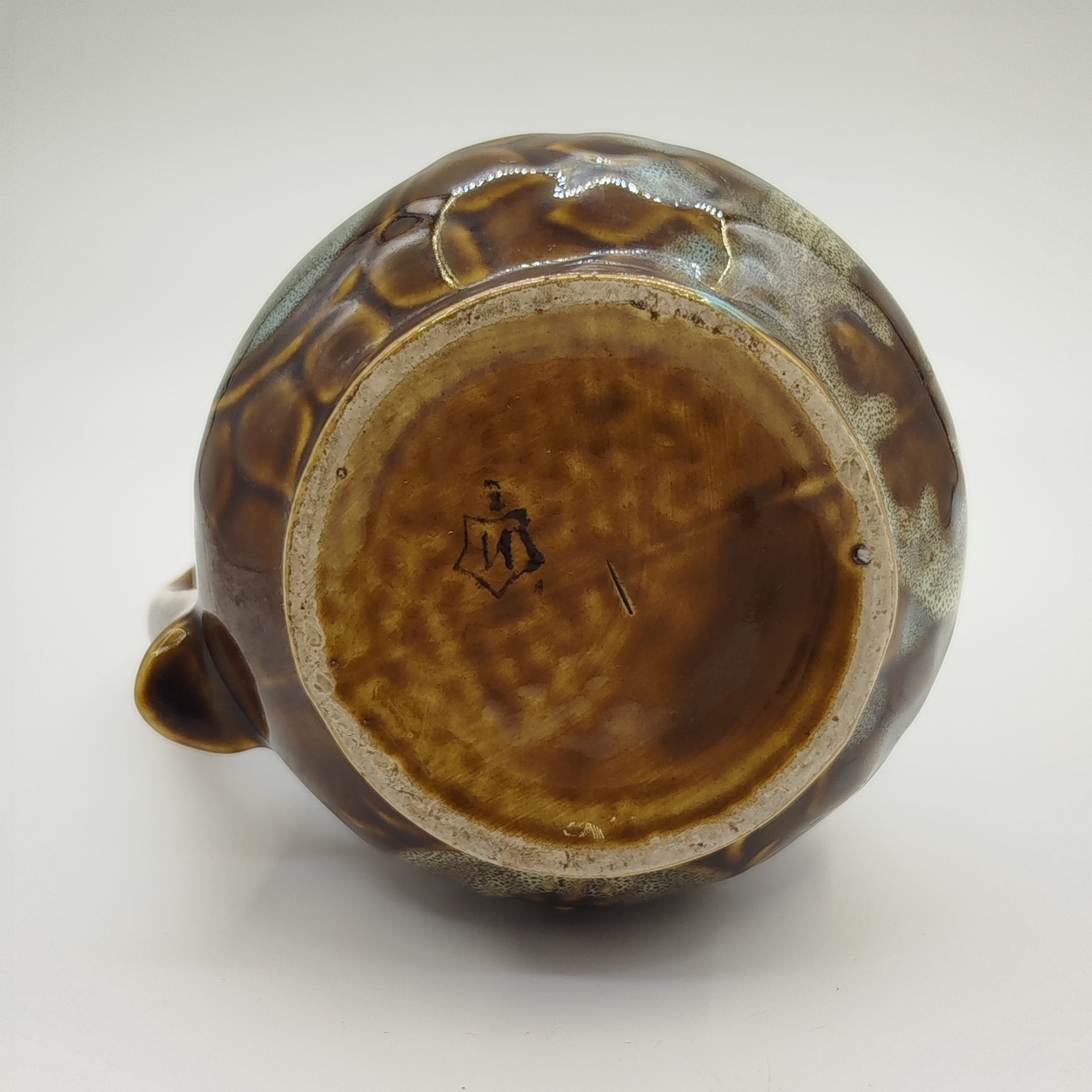 Кувшин с цветочным декором, керамика, глазурь, Московский завод «Изолятор», СССР, 1980-1990 гг.