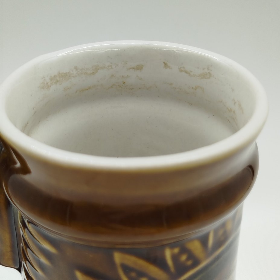 Кувшин с цветочным декором, керамика, глазурь, Московский завод «Изолятор», СССР, 1980-1990 гг.