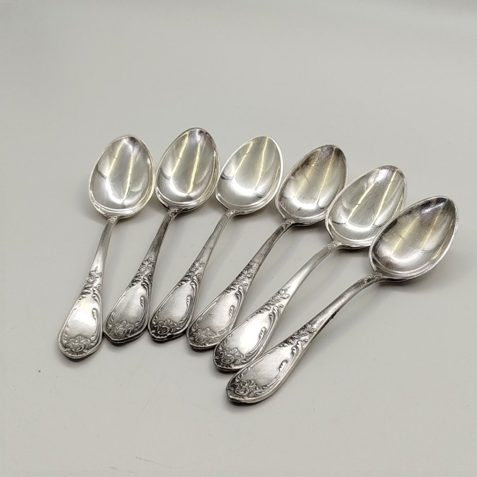 Набор из 6-ти чайных ложек с растительынм декором