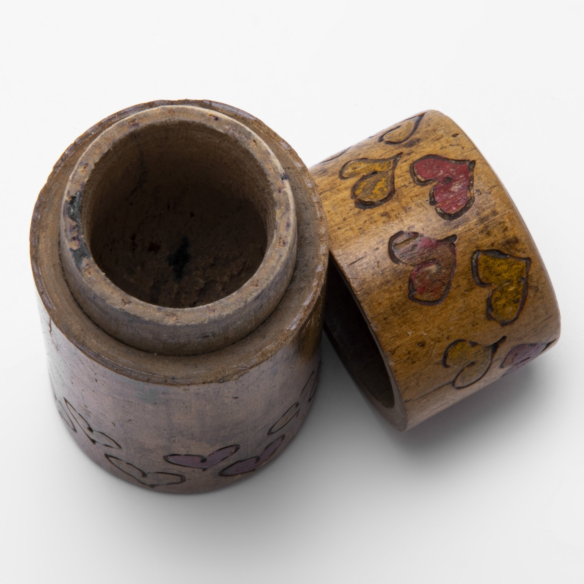 Футляр для хранения иголок, дерево, выжигание, роспись, Россия, 1910-1930 гг.