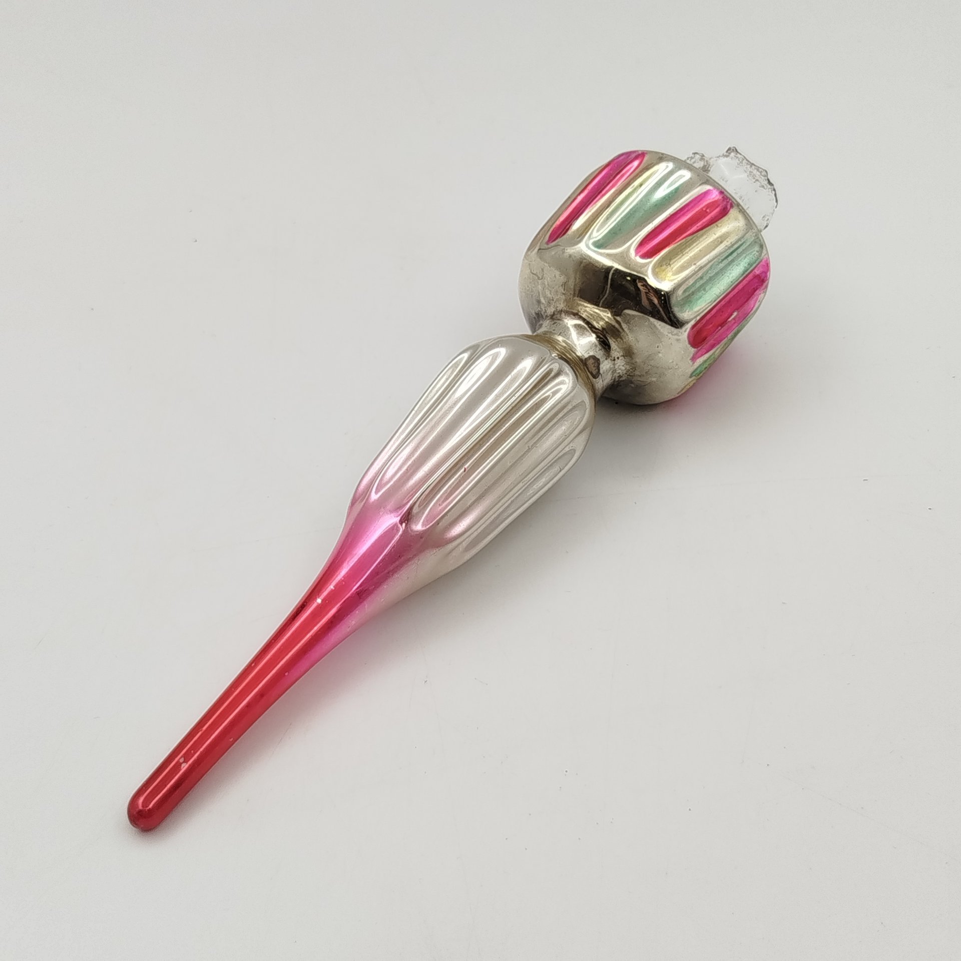 Игрушка елочная "Пика" (навершие/наконечник на елку), стекло, краска, СССР, 1960-1980 гг.