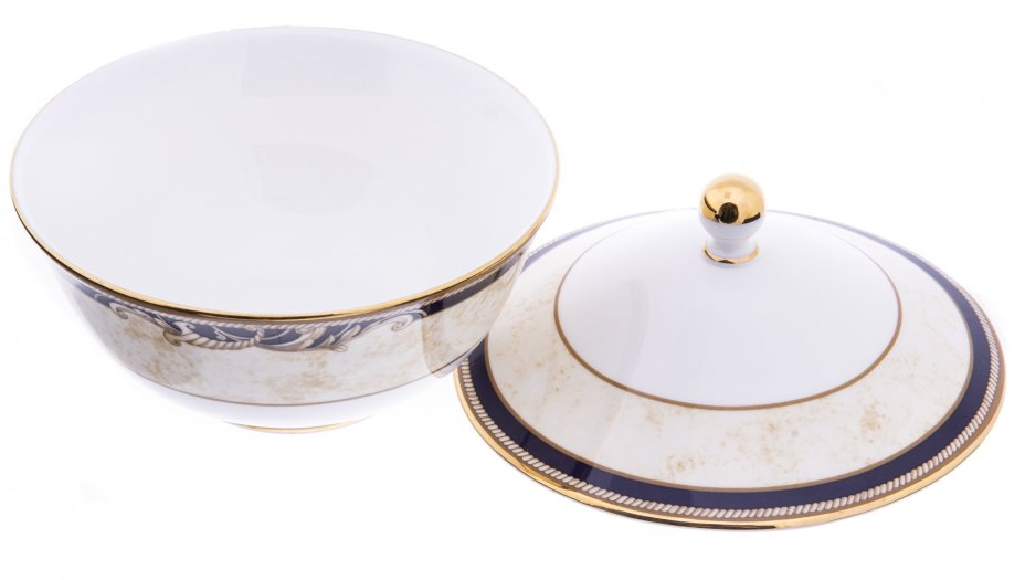Сахарница "Cornucopia" , фарфор, деколь, золочение, мануфактура Wedgwood,  Англия, 2000-2020 гг., Wedgwood