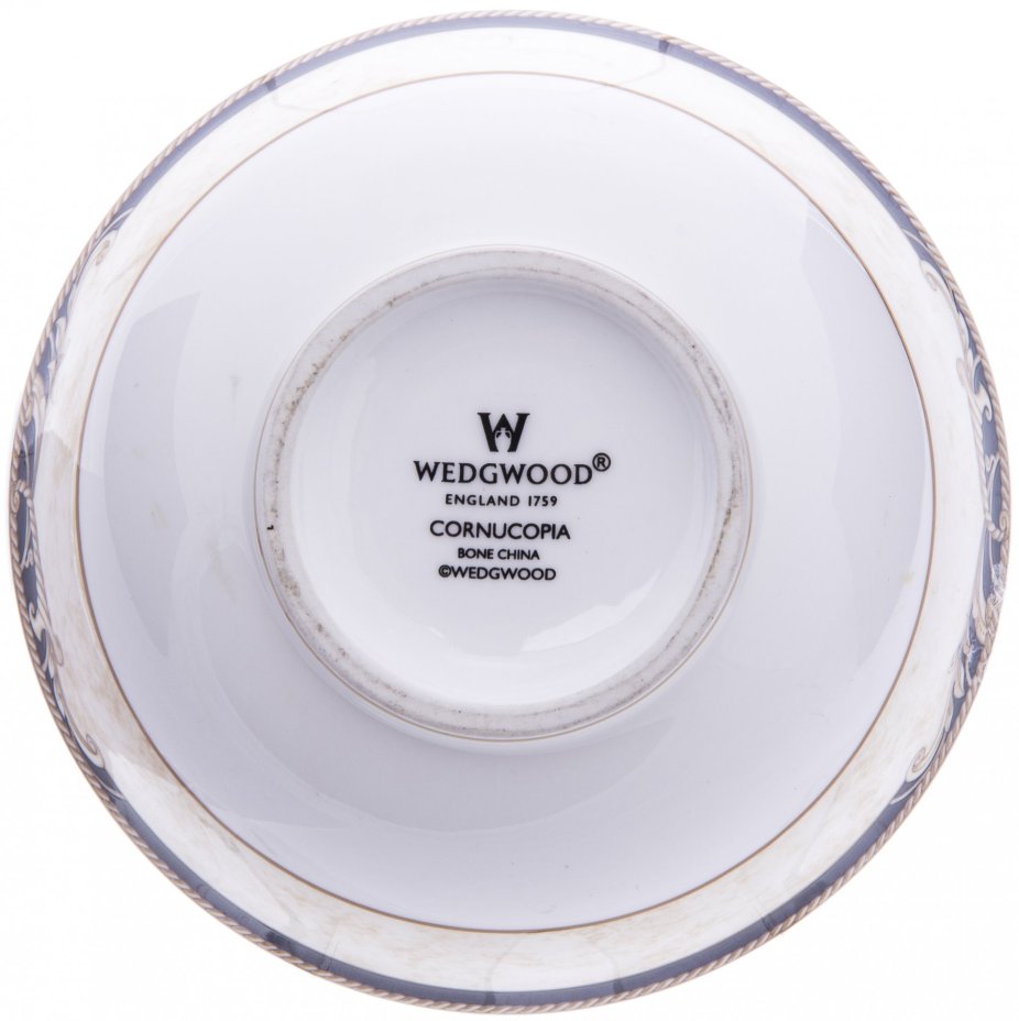 Сахарница "Cornucopia" , фарфор, деколь, золочение, мануфактура Wedgwood,  Англия, 2000-2020 гг., Wedgwood