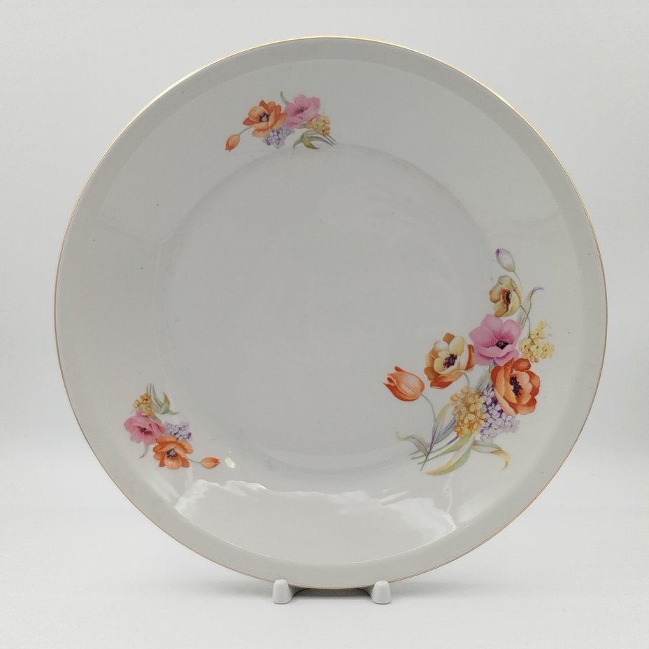 Пара блюд круглой формы с цветочным декором, Chodziez