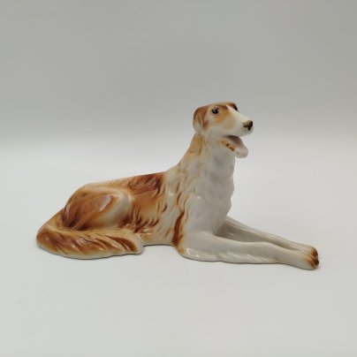 Статуэтка "Борзая", фарфор, роспись, Royal Dux, Чехословакия, 1970-1992 гг.