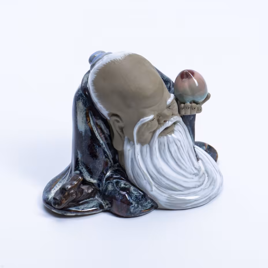 Статуэтка "Шоу-син" (Бог долголетия), керамика, глазурь, Китай, 1990-2000 гг.