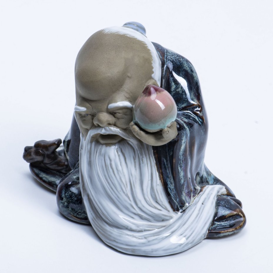 Статуэтка "Шоу-син" (Бог долголетия), керамика, глазурь, Китай, 1990-2000 гг.
