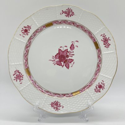Тарелка плоская, выполненная в фирменном дизайне "Chinese Bouquet/Apponyi Purpur", Herend (Херенд)