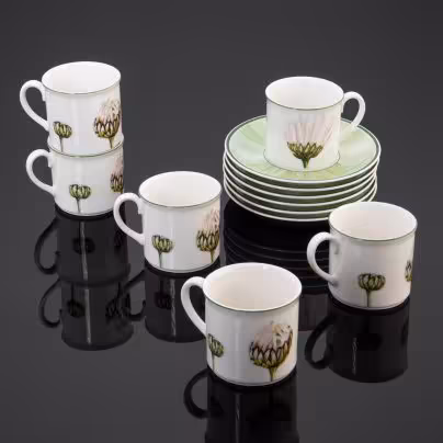 Комплект кофейных пар на 6 персон из серии "Flora country collection" c изображением маргариток, Villeroy & Boch