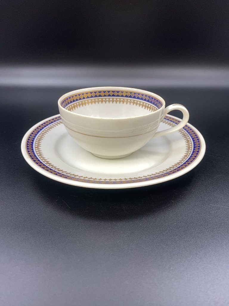 Чайная пара, фарфор, золочение, Tielsch Walbrzych, Польша, 1945-1952 гг.