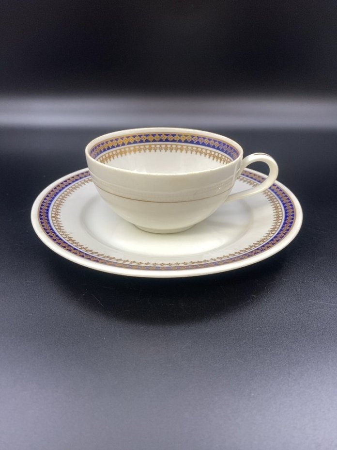 Чайная пара, фарфор, золочение, Tielsch Walbrzych, Польша, 1945-1952 гг.