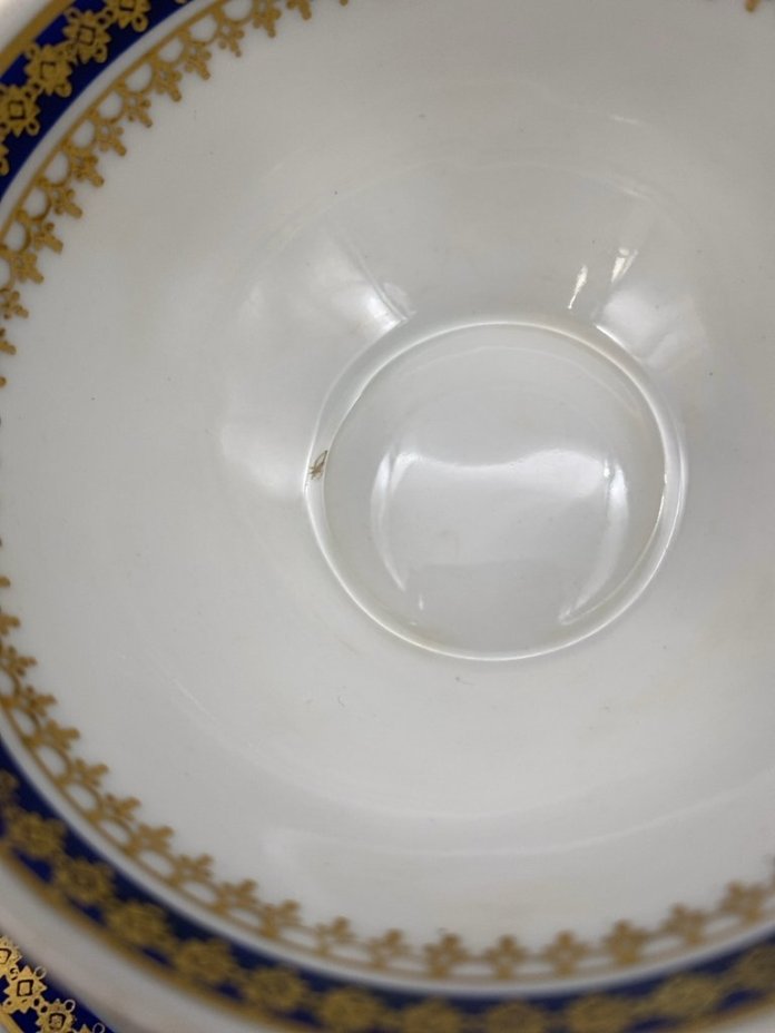 Чайная пара, фарфор, золочение, Tielsch Walbrzych, Польша, 1945-1952 гг.