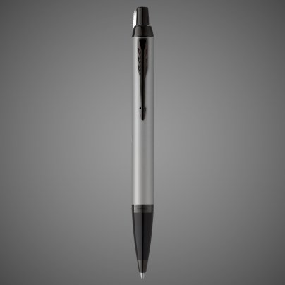 Шариковая ручка Parker IM Achromatic, Grey BT,стержень: M, цвет чернил: blue, в подарочной упаковке., Лаки и смолы: лак, латунь