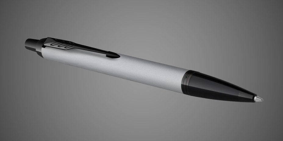 Шариковая ручка Parker IM Achromatic, Grey BT,стержень: M, цвет чернил: blue, в подарочной упаковке., Лаки и смолы: лак, латунь